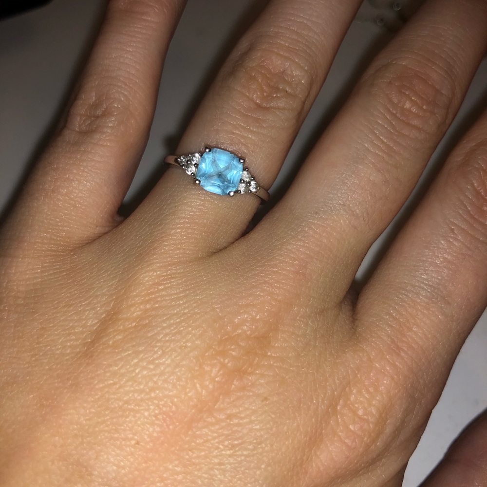Aquamarine Promise Ring